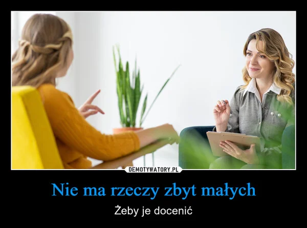 
    Nie ma rzeczy zbyt małych