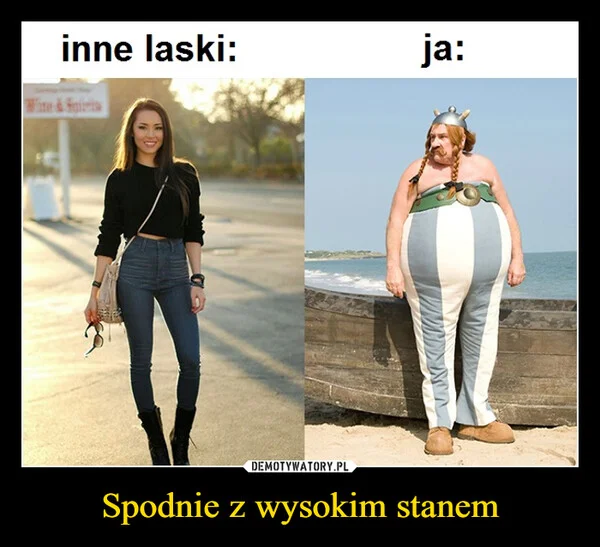 
    Spodnie z wysokim stanem