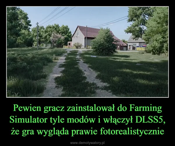 Pewien gracz zainstalował do Farming Simulator tyle modów i włączył DLSS5, że gra wygląda prawie fotorealistycznie