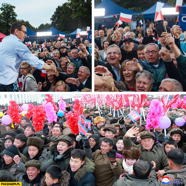 
    Morawiecki na spotkaniu z wyborcami jak Korea Północna