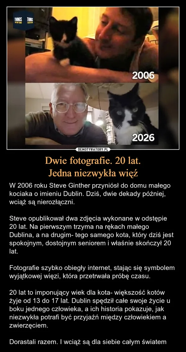 
    Dwie fotografie. 20 lat. Jedna niezwykła więź