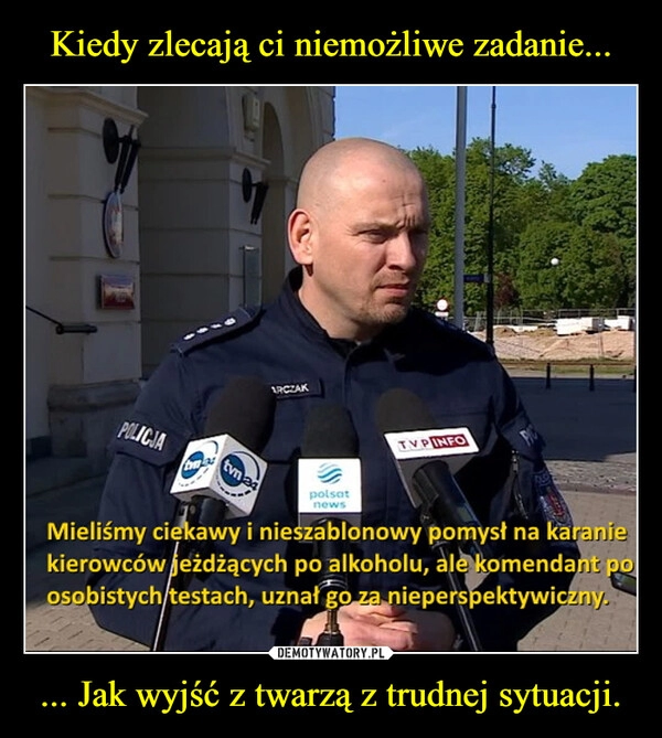 
    
Kiedy zlecają ci niemożliwe zadanie... ... Jak wyjść z twarzą z trudnej sytuacji. 