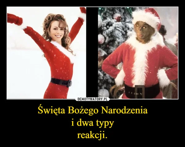 
    Święta Bożego Narodzenia i dwa typy reakcji.