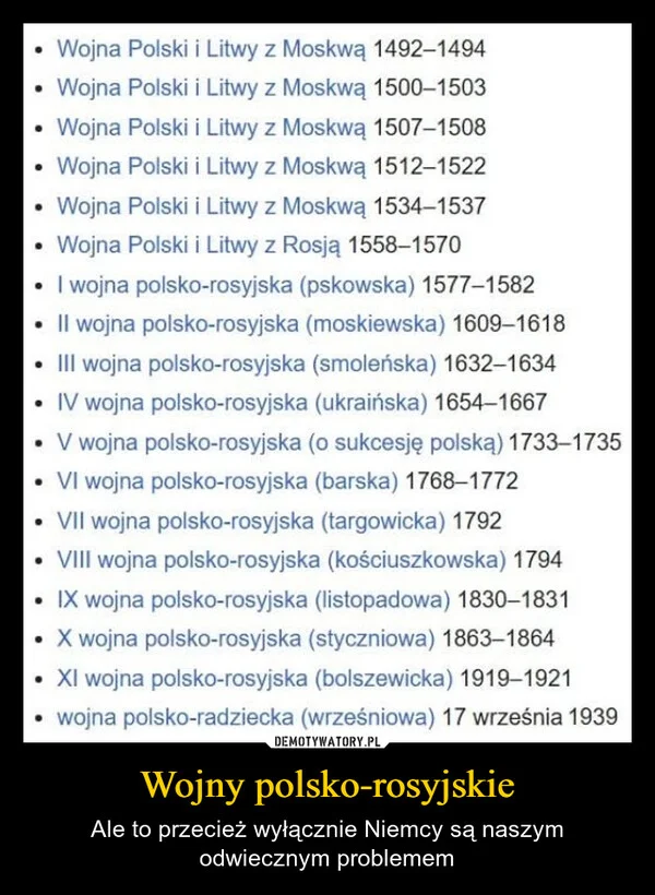 
    Wojny polsko-rosyjskie