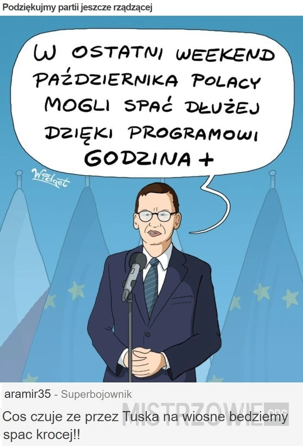 
    Podziękujmy partii jeszcze rządzącej