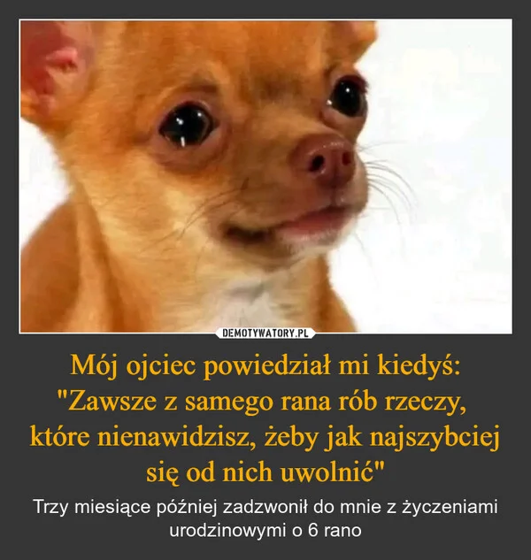 
    Mój ojciec powiedział mi kiedyś: 