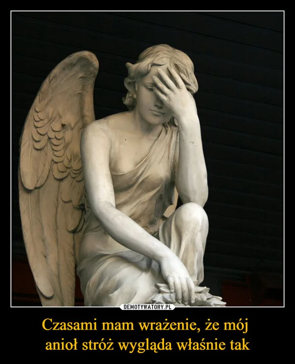 
    Czasami mam wrażenie, że mój anioł stróż wygląda właśnie tak