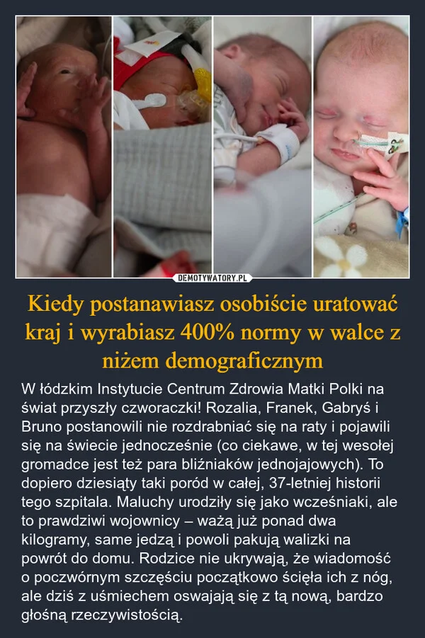
    Kiedy postanawiasz osobiście uratować kraj i wyrabiasz 400% normy w walce z niżem demograficznym