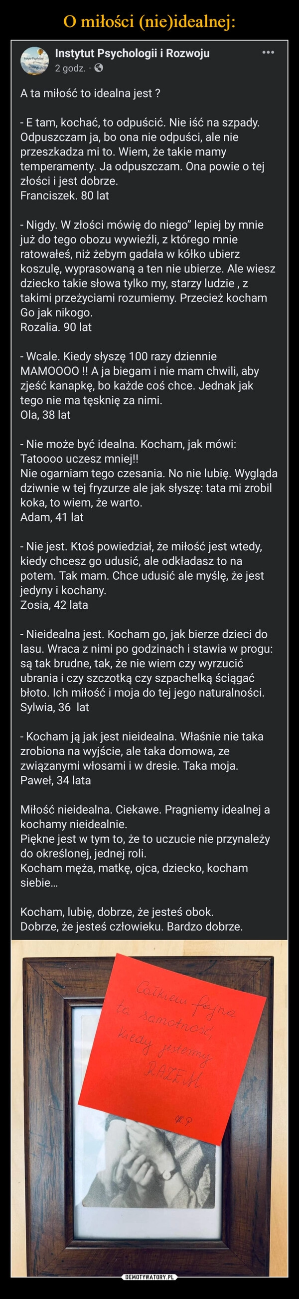 
    O miłości (nie)idealnej: