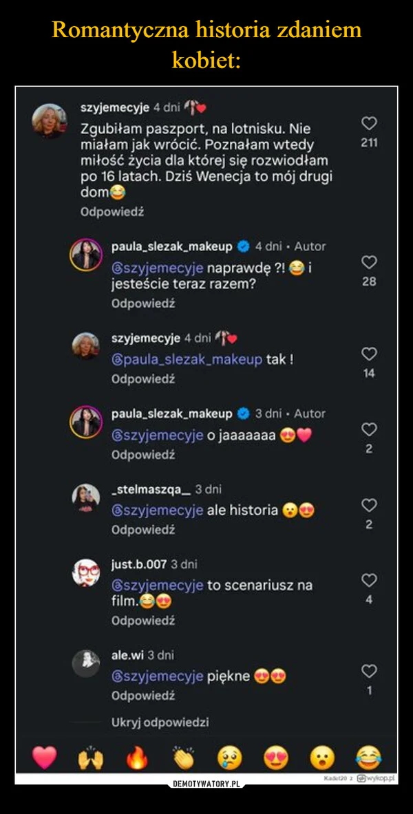 
    Romantyczna historia zdaniem kobiet: