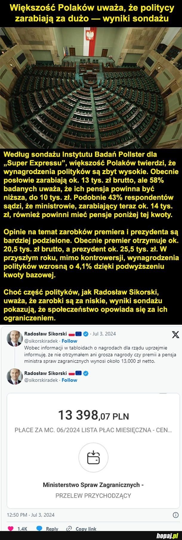 
    Zarobki polityków