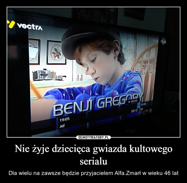 
    Nie żyje dziecięca gwiazda kultowego serialu