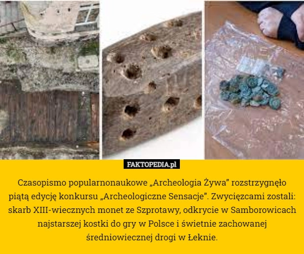 
    Czasopismo popularnonaukowe „Archeologia Żywa” rozstrzygnęło piątą edycję