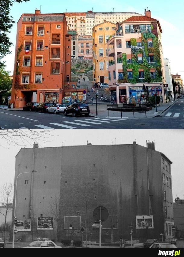 
    Mural w Lyon we Francji, stworzony przez CitéCréation.