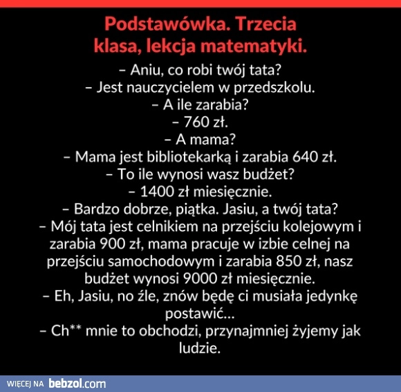 
    Lekcja matematyki 