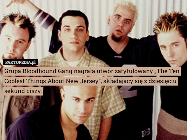 
    Grupa Bloodhound Gang nagrała utwór zatytułowany „The Ten Coolest Things