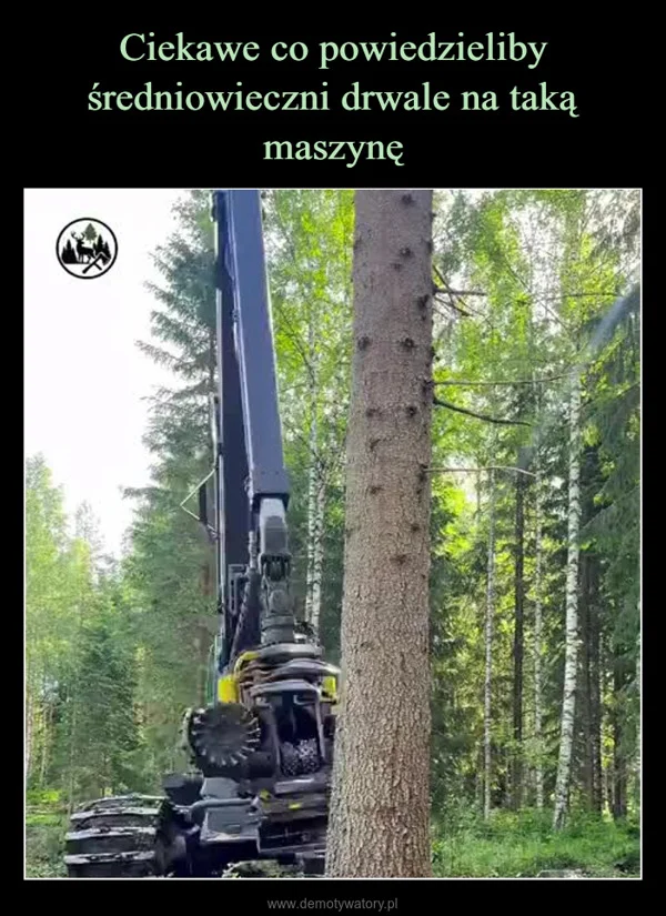 
    Ciekawe co powiedzieliby średniowieczni drwale na taką maszynę