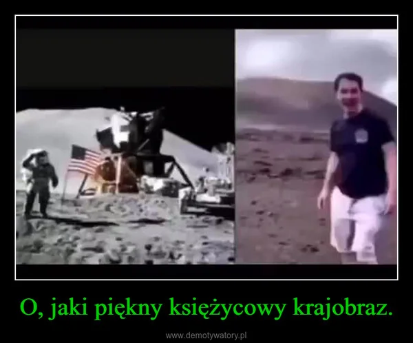 
    O, jaki piękny księżycowy krajobraz.