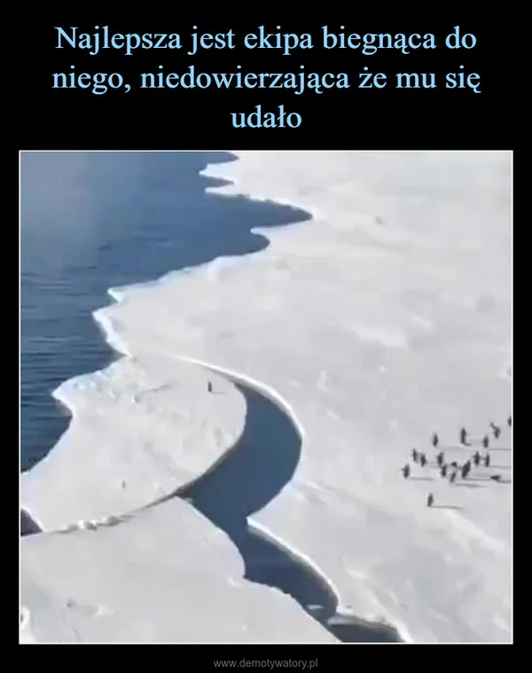 
    Najlepsza jest ekipa biegnąca do niego, niedowierzająca że mu się udało