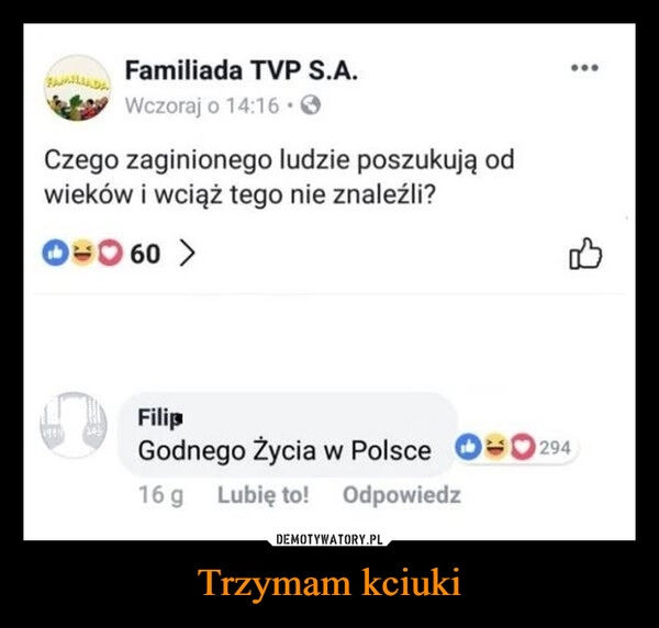
    Trzymam kciuki