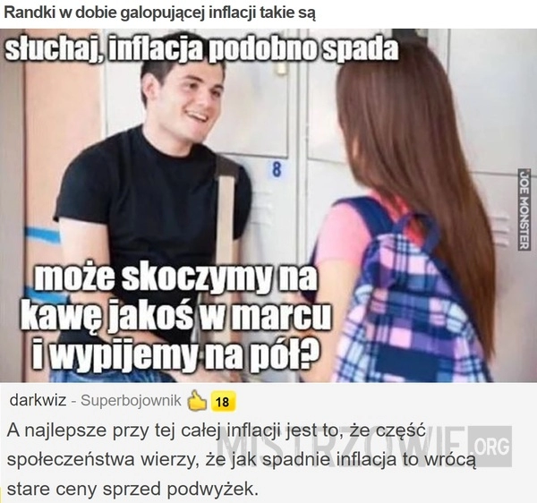 
    
			Randki w dobie galopującej inflacji takie są					