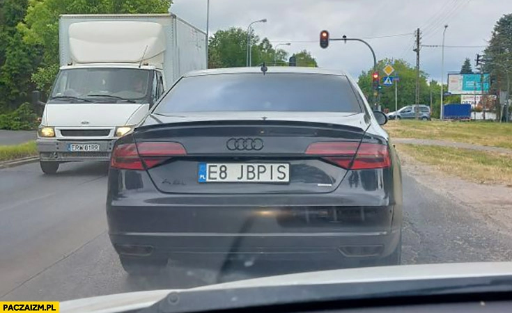 
    E8 JBPIS rejestracja tablica rejestracyjna audi