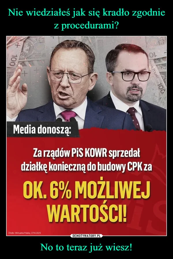 
    Nie wiedziałeś jak się kradło zgodnie z procedurami? No to teraz już wiesz!