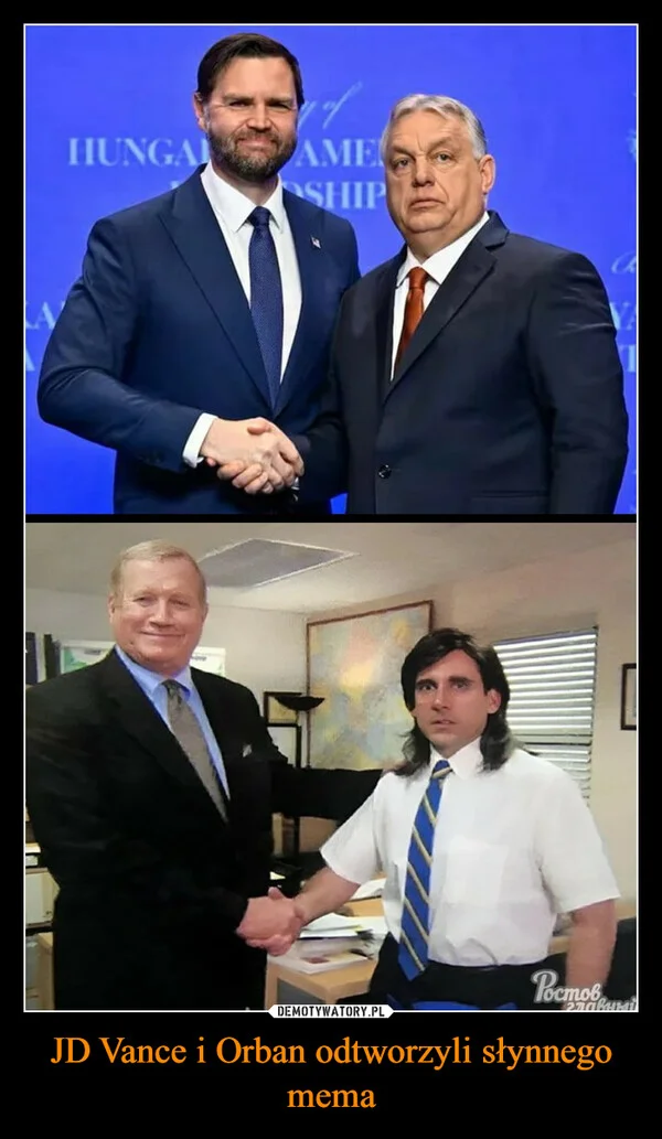
    JD Vance i Orban odtworzyli słynnego mema