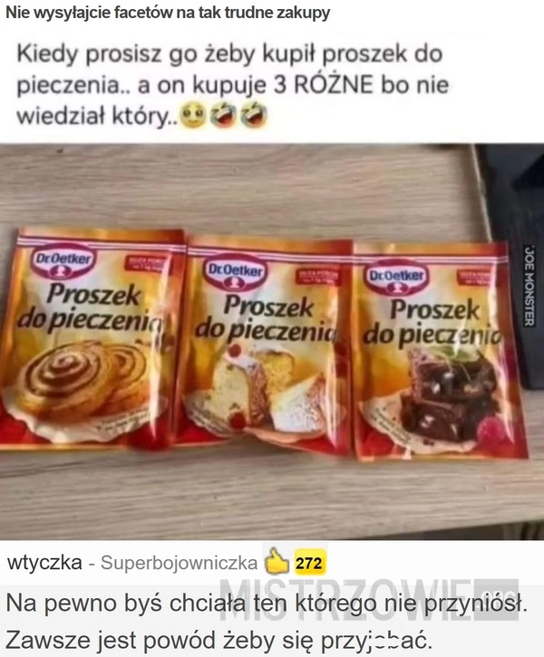 
    Nie wysyłajcie facetów na tak trudne zakupy