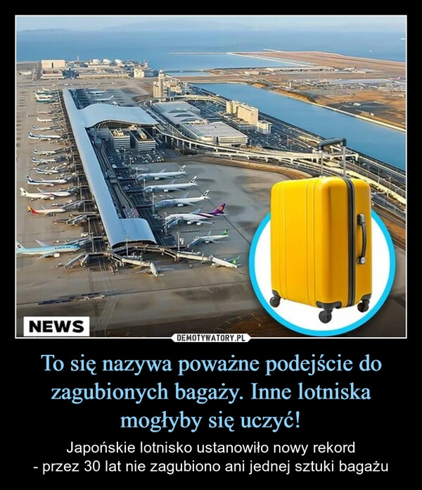 
    To się nazywa poważne podejście do zagubionych bagaży. Inne lotniska mogłyby się uczyć!