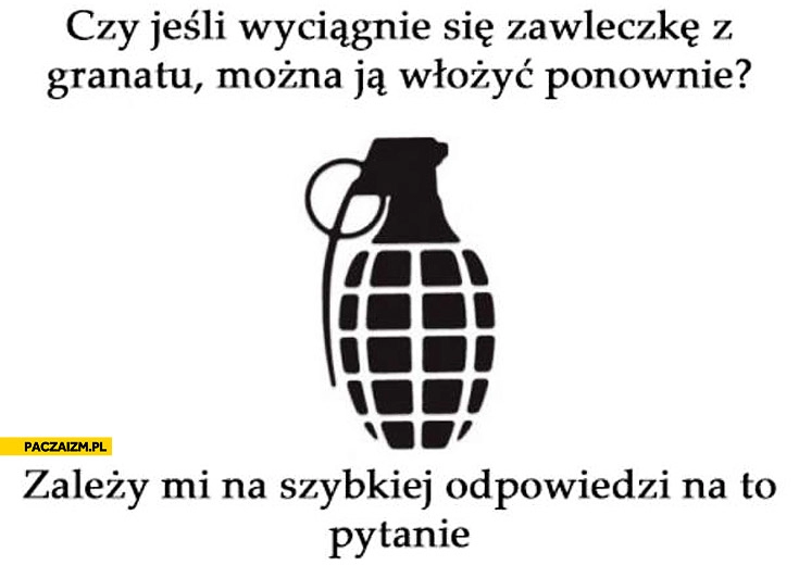 
    Granat pytanie czy zawleczkę można włożyć ponownie