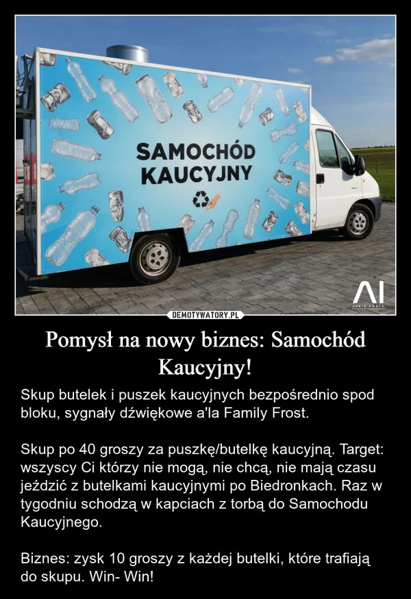 
    Pomysł na nowy biznes: Samochód Kaucyjny!