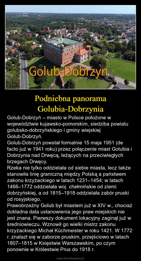 
    Podniebna panorama Golubia-Dobrzynia