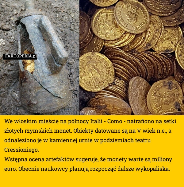 
    We włoskim mieście na północy Italii - Como - natrafiono na setki