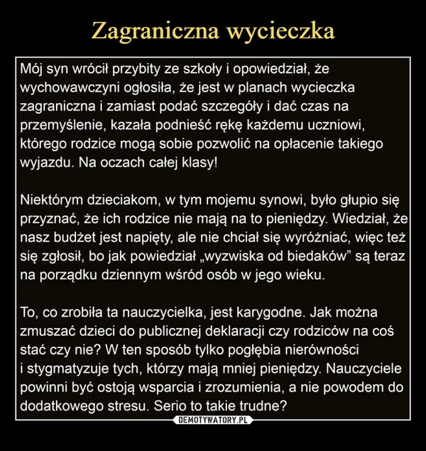 
    Zagraniczna wycieczka