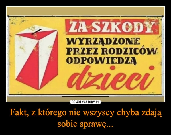 
    Fakt, z którego nie wszyscy chyba zdają sobie sprawę...