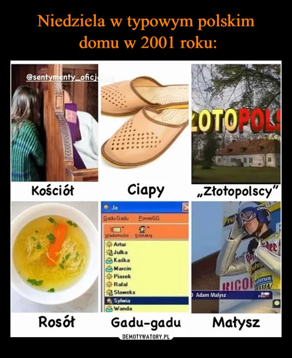 
    Niedziela w typowym polskim domu w 2001 roku: