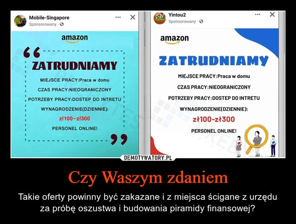 
    Czy Waszym zdaniem