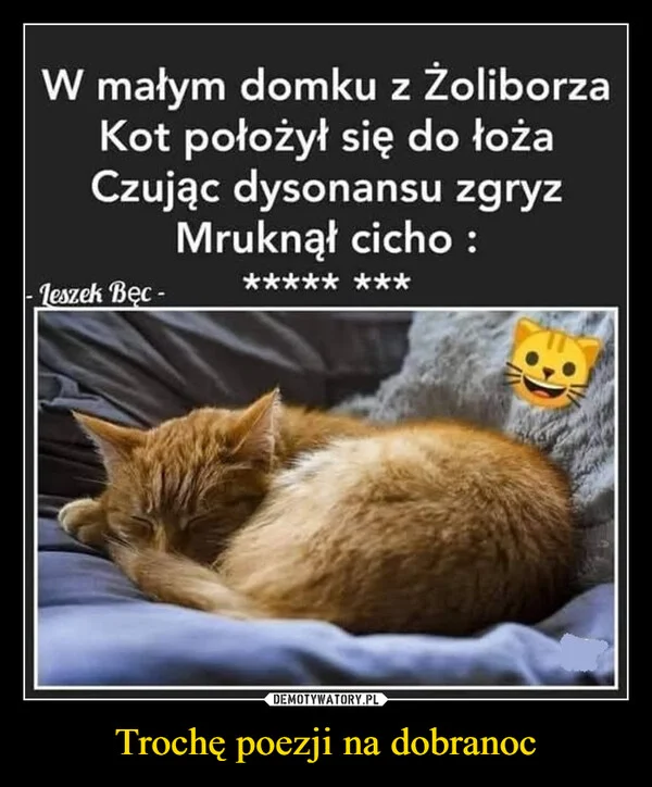 
    Trochę poezji na dobranoc