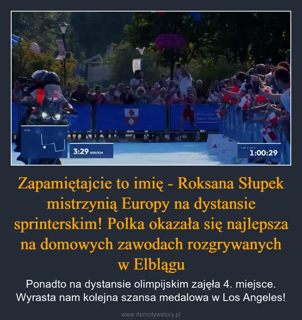 
    Zapamiętajcie to imię - Roksana Słupek mistrzynią Europy na dystansie sprinterskim! Polka okazała się najlepsza na domowych zawodach rozgrywanych w Elblągu