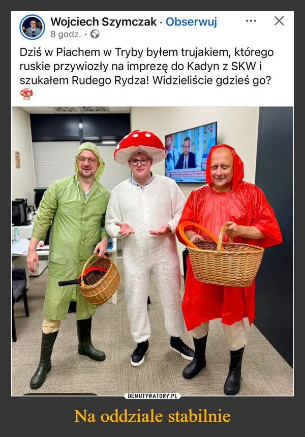 
    Na oddziale stabilnie