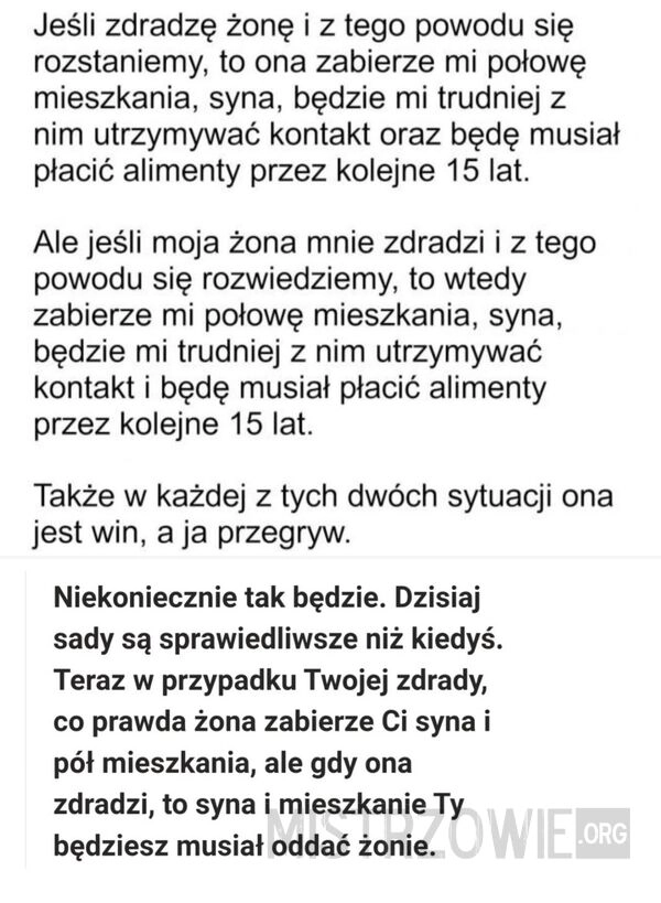 
    Małżeński klincz