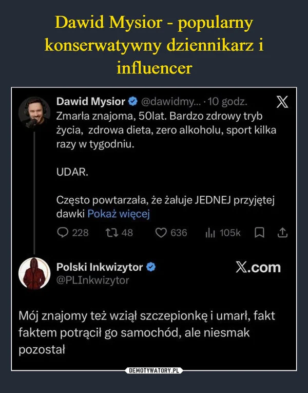 Dawid Mysior - popularny konserwatywny dziennikarz i influencer