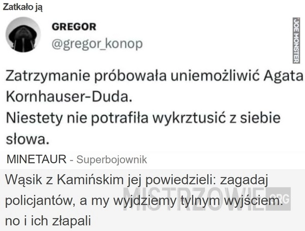 
    Zatkało ją