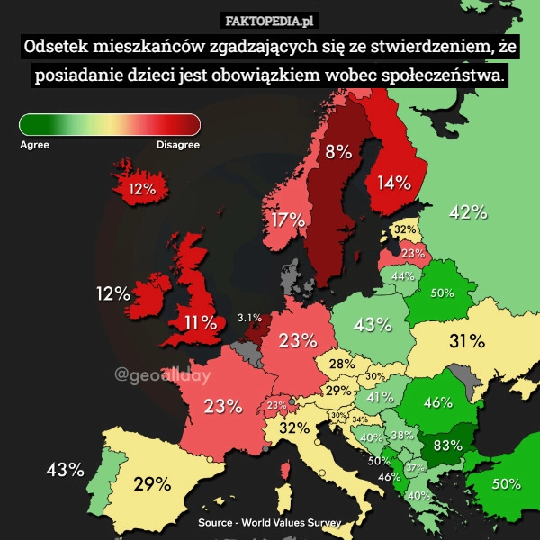 
    Odsetek mieszkańców zgadzających się ze stwierdzeniem, że posiadanie dzieci