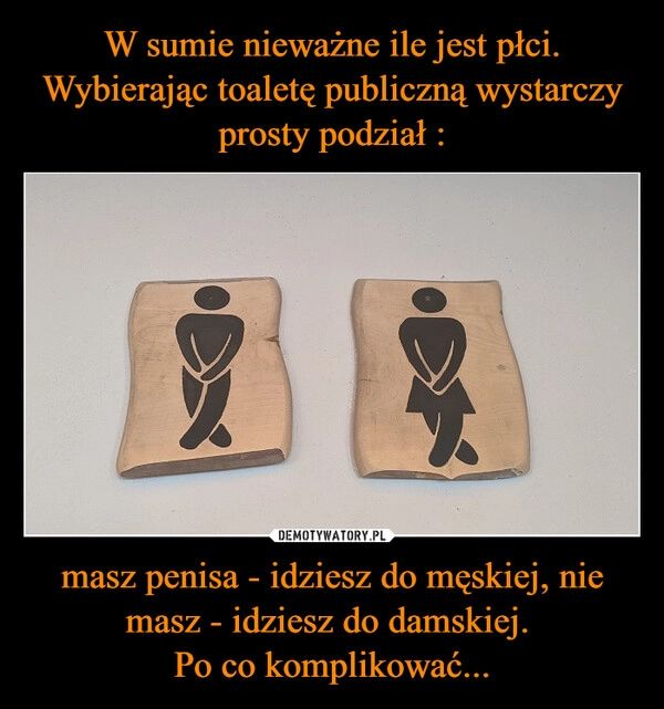 
    W sumie nieważne ile jest płci.
Wybierając toaletę publiczną wystarczy prosty podział : masz penisa - idziesz do męskiej, nie masz - idziesz do damskiej. 
Po co komplikować...