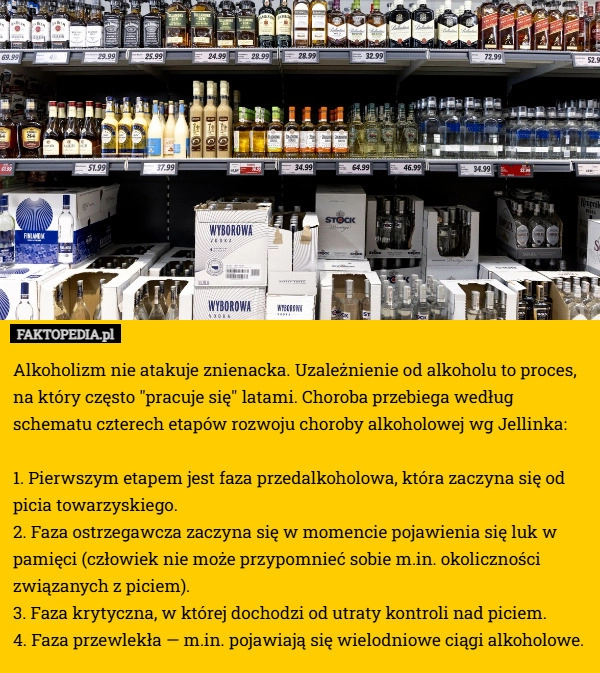 
    Alkoholizm nie atakuje znienacka. Uzależnienie od alkoholu to proces, na