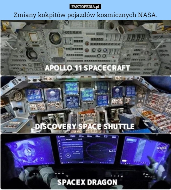 
    
			Zmiany kokpitów pojazdów kosmicznych NASA.					