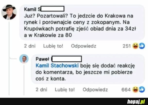 
    Chyba stołuje się u siebie w domu