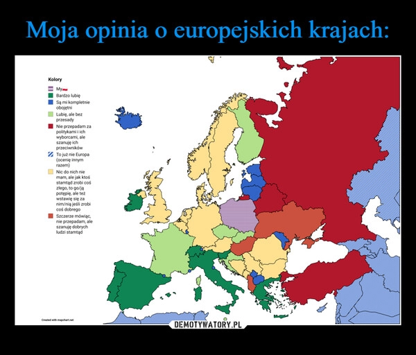 
    Moja opinia o europejskich krajach: